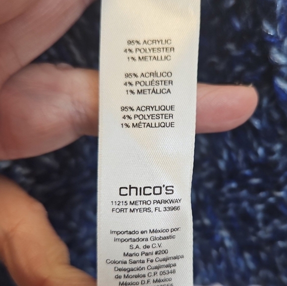 Chico's Blue Opulance Tayla Vest - Picture 4 of 5